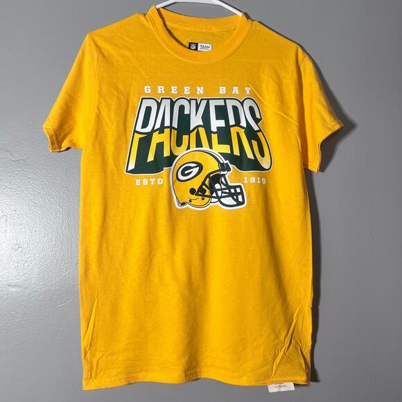 Green Bay Packers T-Shirt Men’s S NFL Team Apparel Yellow Graphic Tee - Picture 1 of 8